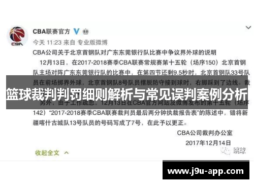 篮球裁判判罚细则解析与常见误判案例分析