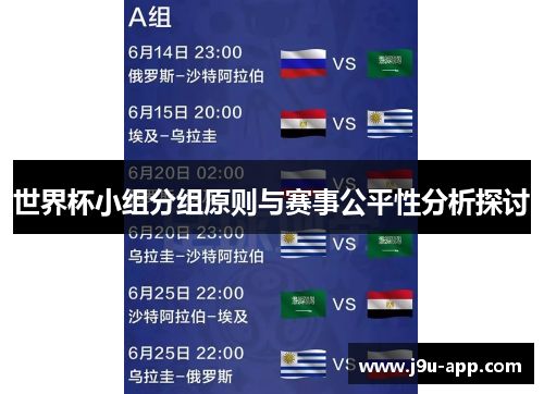世界杯小组分组原则与赛事公平性分析探讨